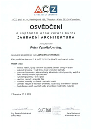 Certifikát - Zahradní design